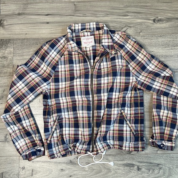 Levi’s Girls Plaid Hooded Zip Up Jacket Size Large - Picture 7 of 12